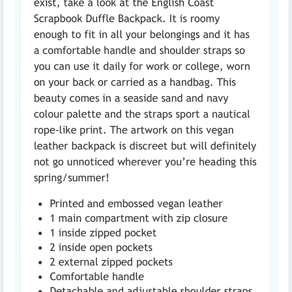 Beige Nautical Backpack with Rope Accents - Picture 10 of 12